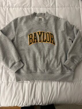 Baylor Grey Mockneck Sweatshirt